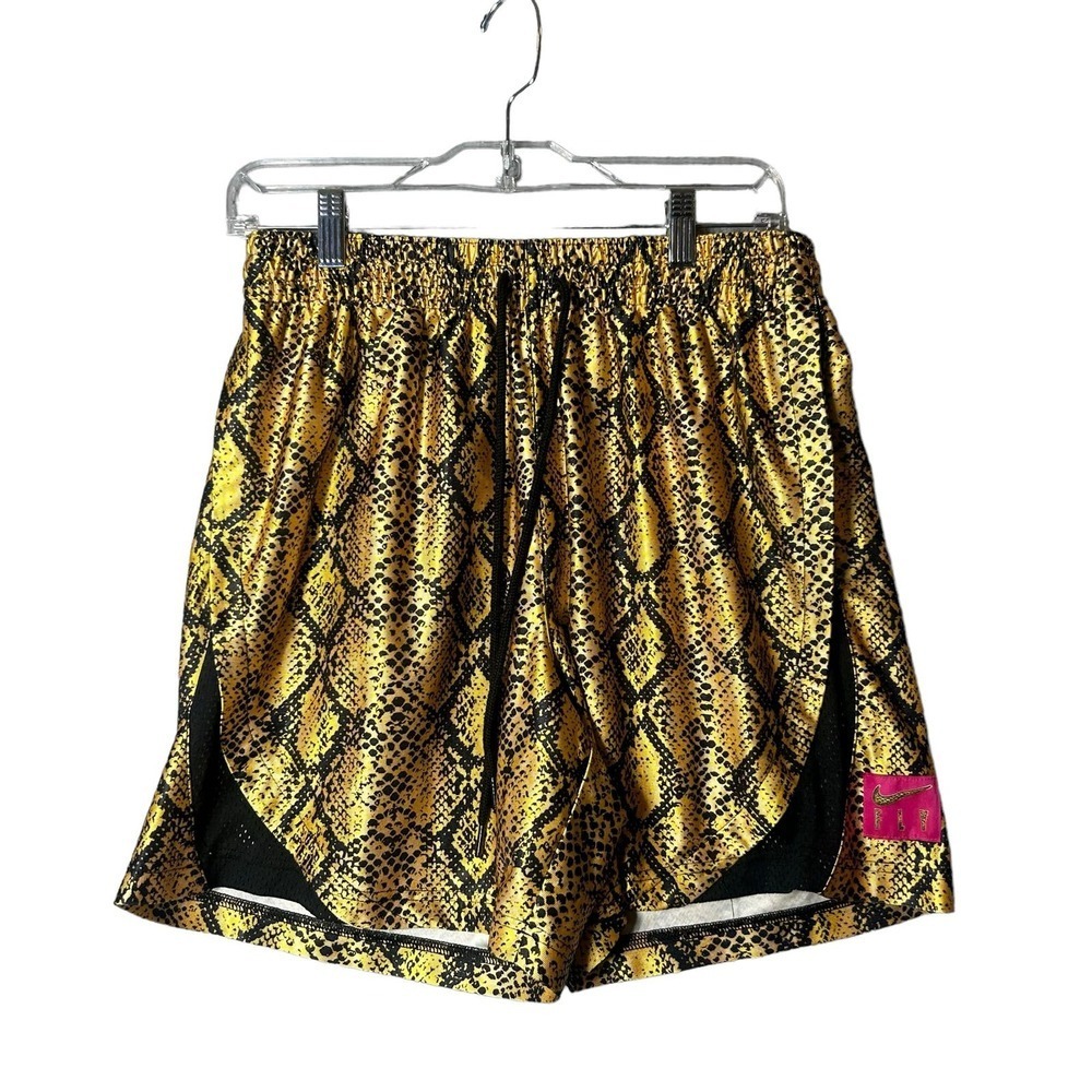 Nike Gold and Black Snake Print Athletic Shorts